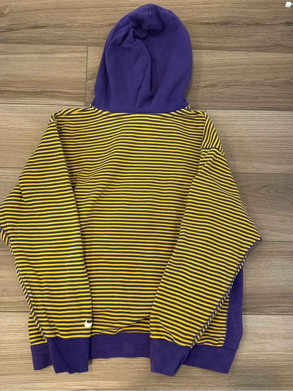Nike Purple & Gold Striped Lakers Hoodie